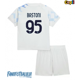Inter Milan Alessandro Bastoni #95 Echipament de Fotbal Replică 2025-26 Copii Deplasare (+ Șorturi)